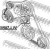 FEBEST 0587-LW Tensioner Pulley, v-ribbed belt